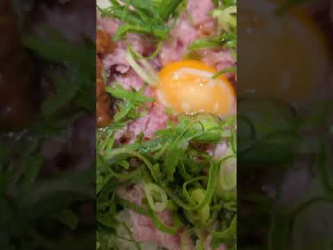 【ハンチョウ飯】ネギトロ丼ネギ多め豆板醤