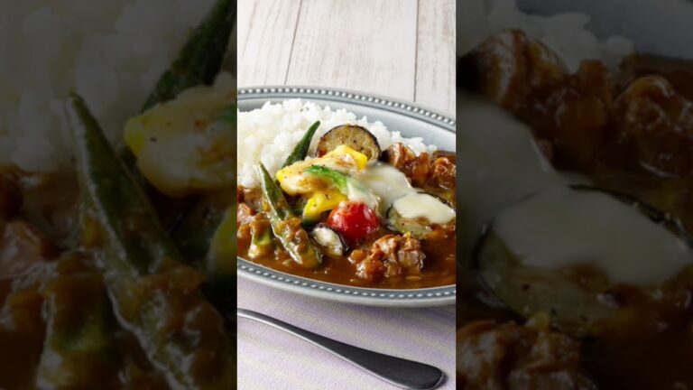 🌞夏野菜のチーズカレー🧀🍛 とろ〜りチーズ×スパイシーカレー彩り夏野菜で元気チャージ‼