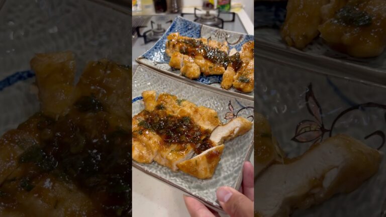 30kg痩せた男が食べている"王道ネギチキンステーキ"の作り方を紹介します！#shorts #short