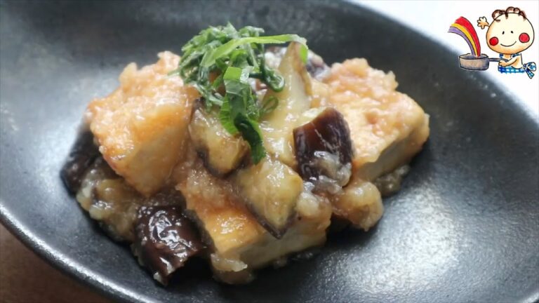 【白米にかけても美味しいです🍚】とろっとナスと厚揚げのみぞれ煮🍆　＃たべいろ　＃なす　＃厚揚げ　＃みぞれ煮