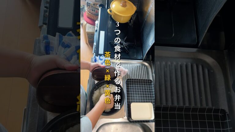 卵焼きフライパンだけで作るお弁当🍱洗い物と、食材も最低限🥬#お弁当 #お弁当作り #vlog #料理
