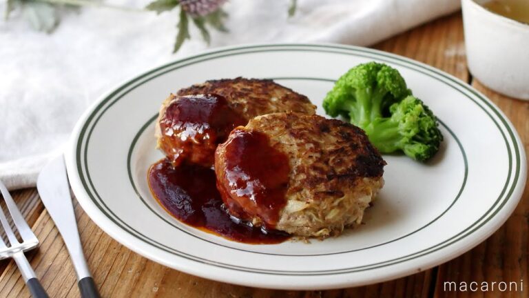 【シャキシャキ！たっぷりキャベツのハンバーグ】ジューシーな仕上がり！食べ応え抜群！