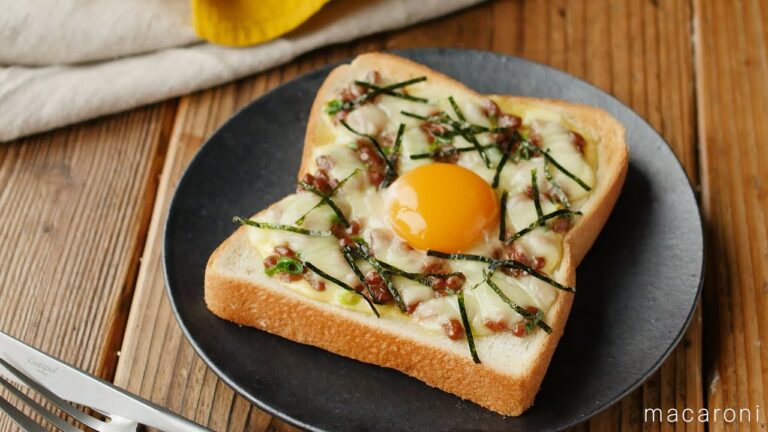 スタミナ満点。納豆チーズトースト