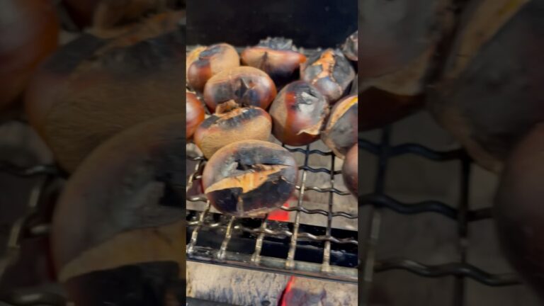 小布施の栗#shorts #秋#炭火焼き#焼き栗# #料理