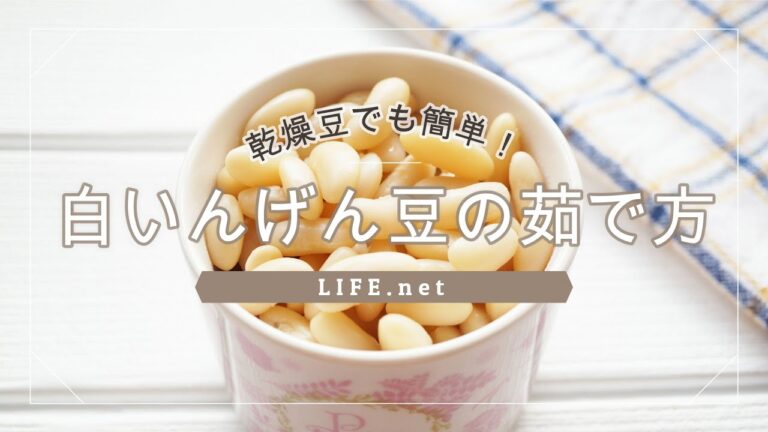 【白いんげん豆の茹で方と戻し方】乾燥豆でも簡単！【つやつやふっくら仕上がる】