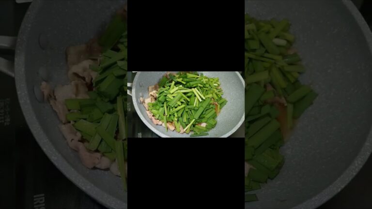 【簡単レシピ】  豚バラとニラのスタミナ炒めの作り方 ※作り方動画は４月２２日公開 #飯テロ #おうちごはん #グルメ  #男飯 #簡単レシピ #料理 #shorts
