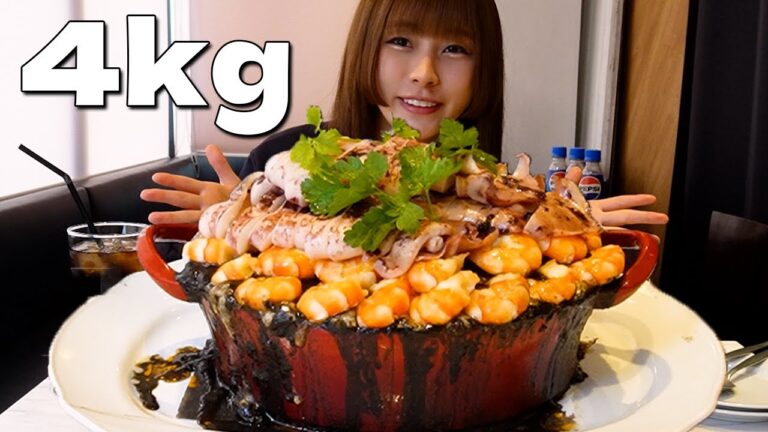 【大食い】4kgの特別デカ盛りイカスミパスタ