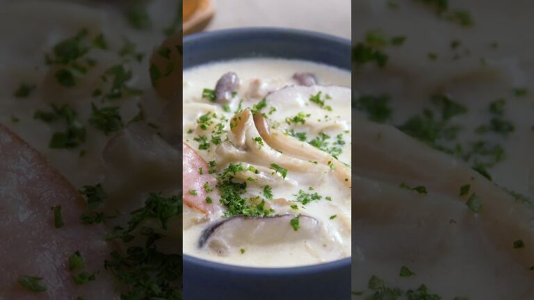 きのこの濃厚クリームスープ | Cream mushroom soup #きのこ#スープ#クリームスープ