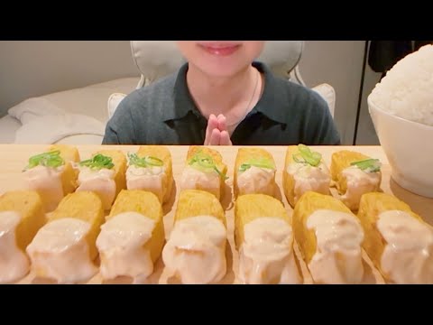 ASMR 明太マヨ卵焼きを食べる【咀嚼音/ Mukbang/ Eating Sounds】【日本語字幕】
