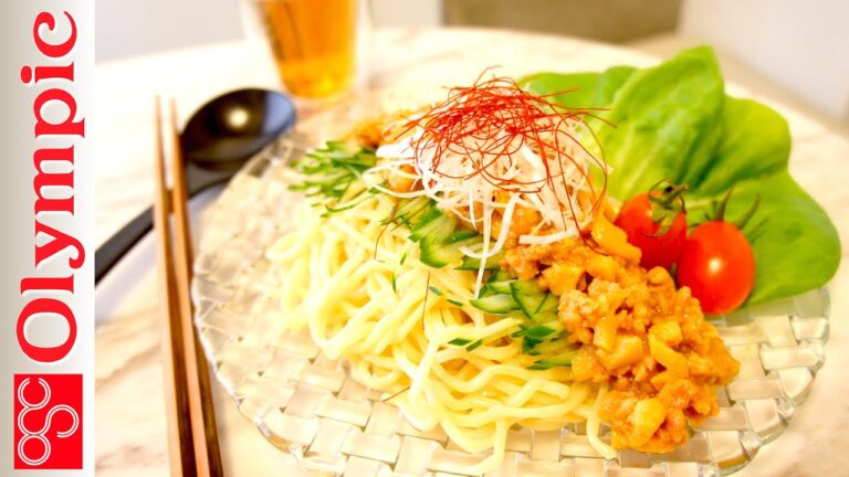オリンピックの超簡単レシピ　★モランボン×美味赤どりー鶏ひき肉のみそジャン麺　モランボンの濃厚みそと鶏ひき肉♪