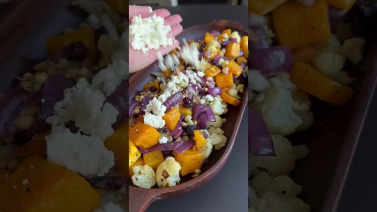 Roasted Butternut Squash, Cauliflower, and Red Onion