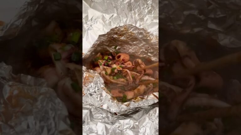 イカのわた焼き#炭火 #squid