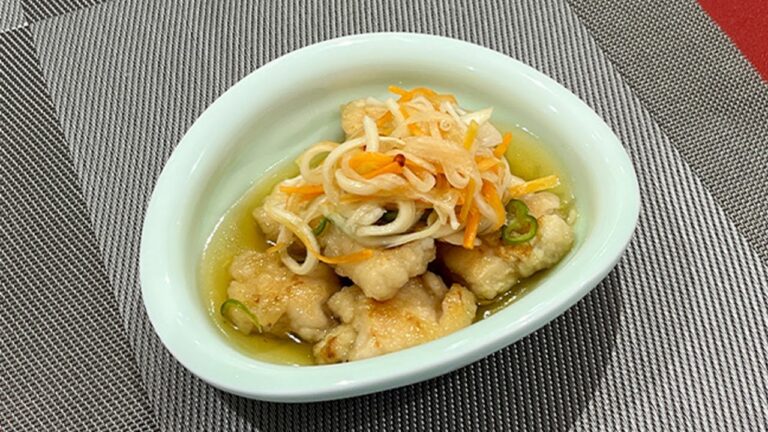 テレビ岸和田【ほてから】＜4月後半のレシピ＞鶏むね肉と新玉葱の南蛮漬け　岸和田グランドホール総料理長 髙本剛シェフ