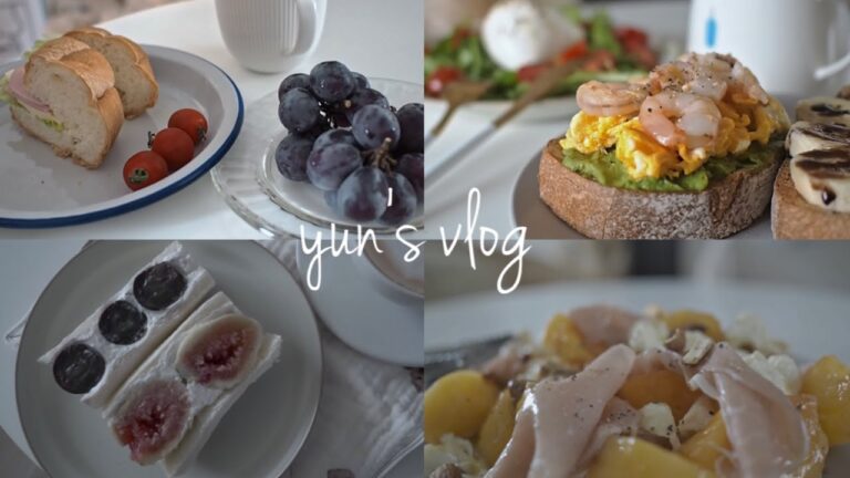 【vlog】秋のおうちカフェレシピ5つ/フルーツサンド/モッツァレラサラダ/4年目看護師の休日/社会人vlog