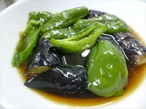 【レシピ】めんつゆで茄子とピーマン煮浸しの作り方　美味しさの秘訣!漬けつゆはミツカン「追いがつおつゆ」　How to make eggplant and peppers simmered
