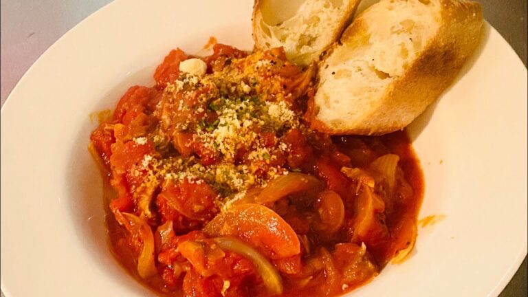 【バゲット消費2】赤ワインと相性抜群！サバ缶のトマト煮！