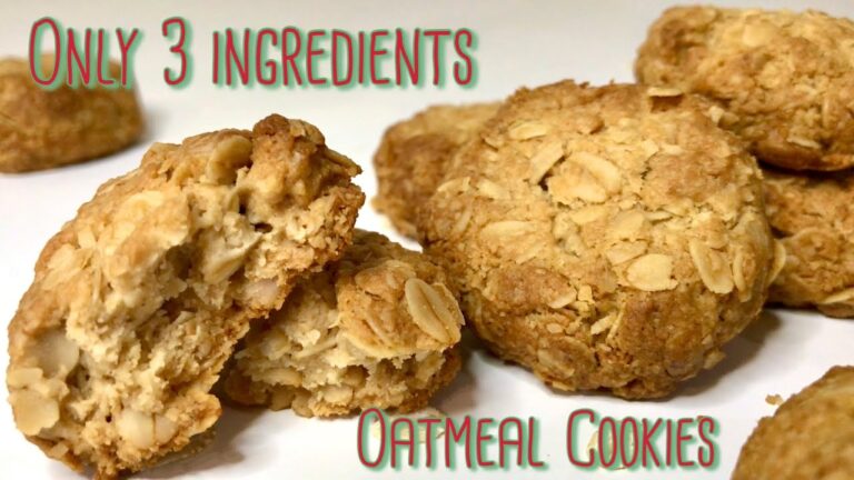 [卵、砂糖、小麦粉不使用] 材料はたったの３つだけ‼︎ オートミールクッキーの作り方　Super Easy Only 3 Ingredients Oatmeal Cookie Recipe