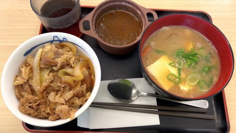 松屋　得朝ミニ牛めし豚汁セット