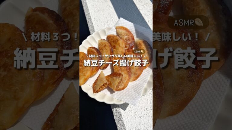 【ザクザク美味しい！】まだまだ行くよ！餃子の皮アレンジ🥟ザックザクで美味しい楽しい！おつまみに最高✊#アレンジ #アレンジやさん #簡単 #おやつ #納豆 #チーズ #揚げ餃子 #餃子 #asmr