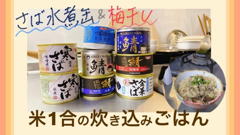 鯖缶と梅干しのカンタン炊き込みごはん（米1合レシピ）
