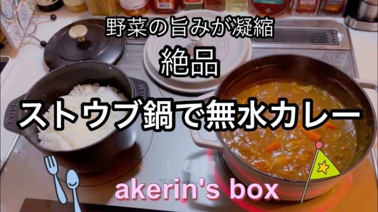 [staub]好きな具材をいれて煮込むだけ簡単美味しい！ストウブ鍋で無水カレー