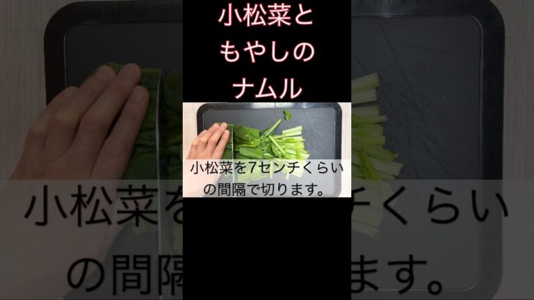 レンジで簡単『小松菜ともやしのナムル』