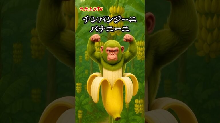 【イタリアンブレインロッド】バナナを食べようとしたらチンパンジーニバナニーニが出現！？★サンサンキッズTV★#short #ai #イタリアンブレインロッド