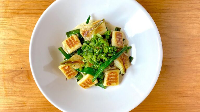 【じゃがいものニョッキと葉玉ねぎをマッシュルームのソースで楽しむ一皿 #42】Gnocchi・Oignons Nouveaux