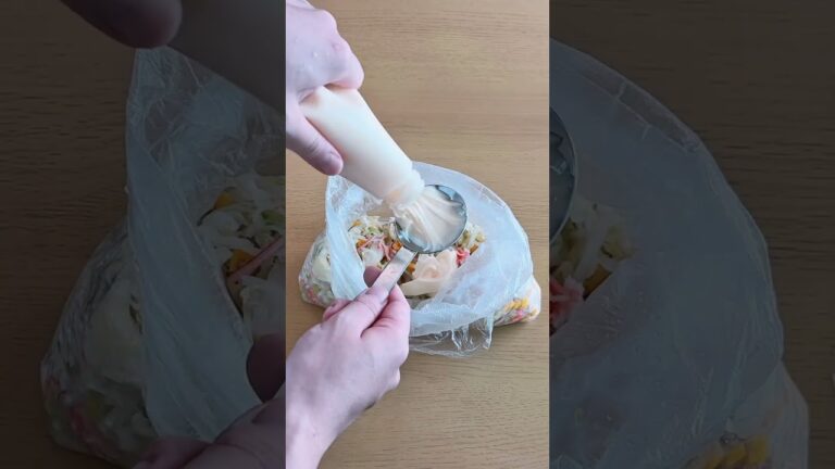 ポリ袋で簡単🥬コールスローサラダ #料理 #レシピ #shorts