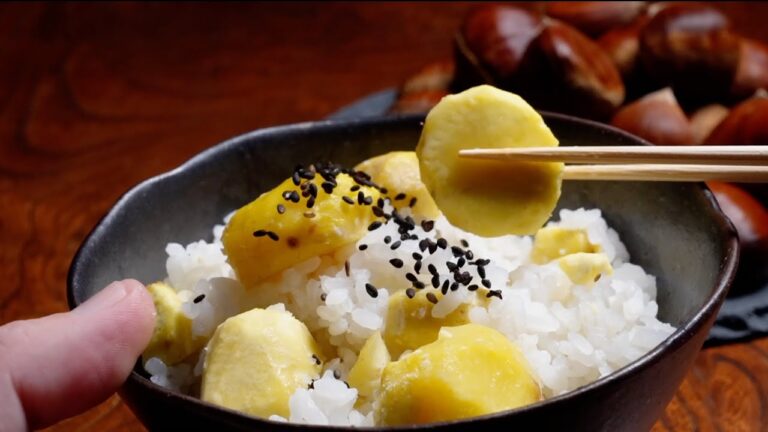 栗ご飯（おこわ）の作り方 How to make chestnut rice