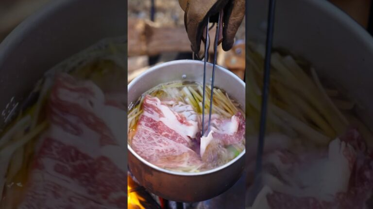 〆まで楽しめるネギ牛しゃぶ