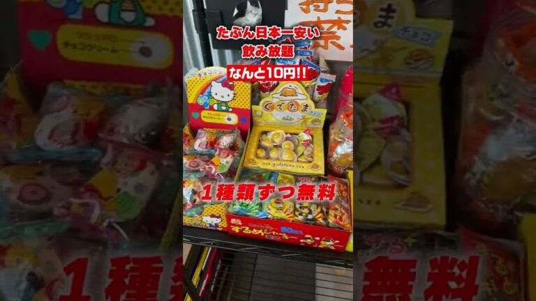 1分10円飲み放題の店を発見！セルフ形式であれもこれも飲めて最高だった！