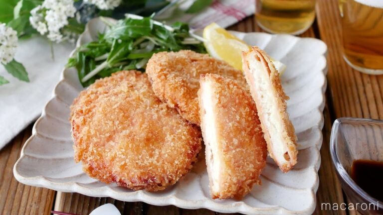 【はんぺんチーズハムカツ】はんぺんでボリューム満点！サクっふわふわ食感♪