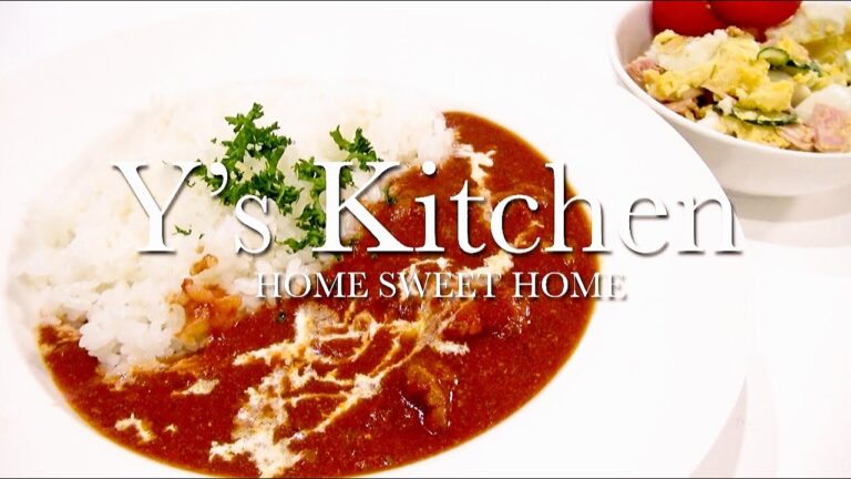 【料理】バターチキンカレー＆ポテトサラダ