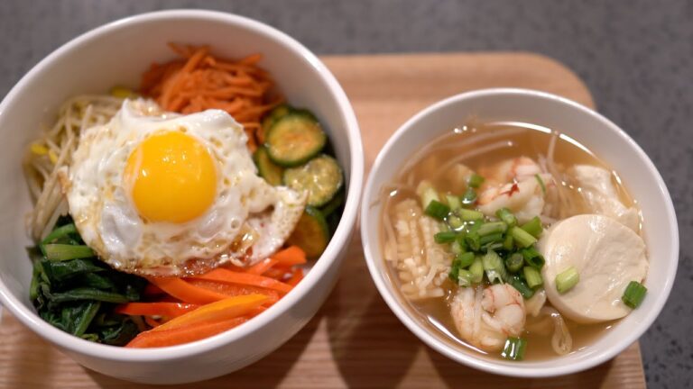 Bibimbap and Chicken soup | Cooking Dinner