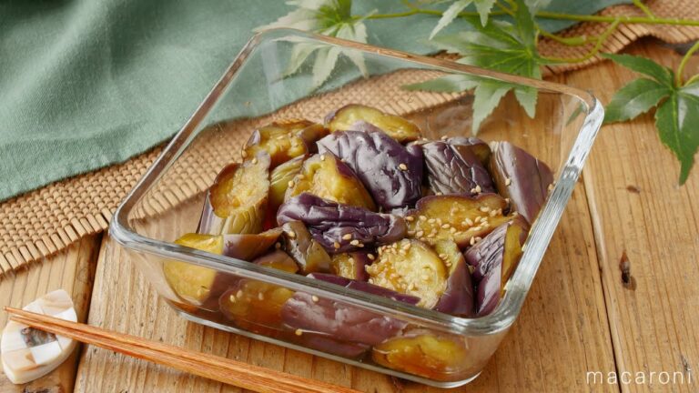 【とろとろなすの甘酢漬け】冷やしておいしい♪チンして和えるだけ！なす1つで簡単おかず｜macaroni（マカロニ）