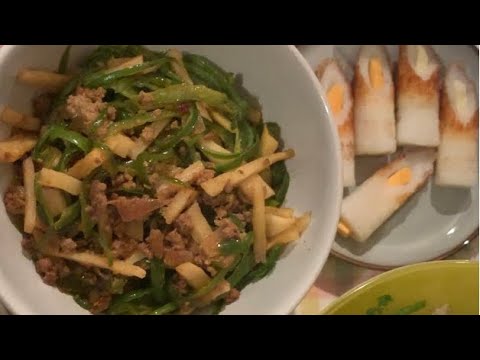 京都の筍deタケノコご飯 青椒肉絲風 旬の味たけのこを茹でました Takenoko from Kyoto