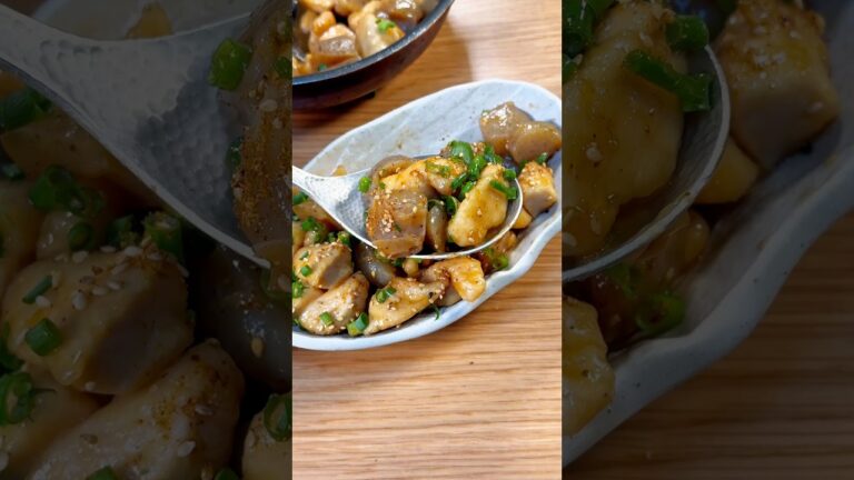 食感が病み付きになる😋鶏むねコンニャク🤤