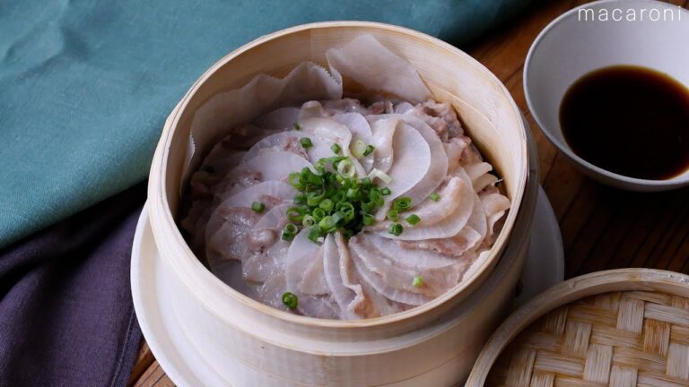 【せいろで豚バラ大根のミルフィーユ蒸し】大根の甘みと豚バラのうまみ凝縮！