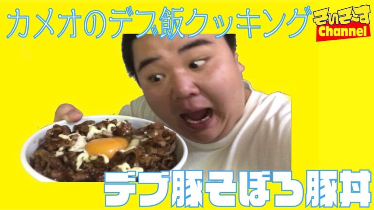 【カメオのデブ飯クッキング】デブ豚そぼろ豚丼【そいそ〜す】