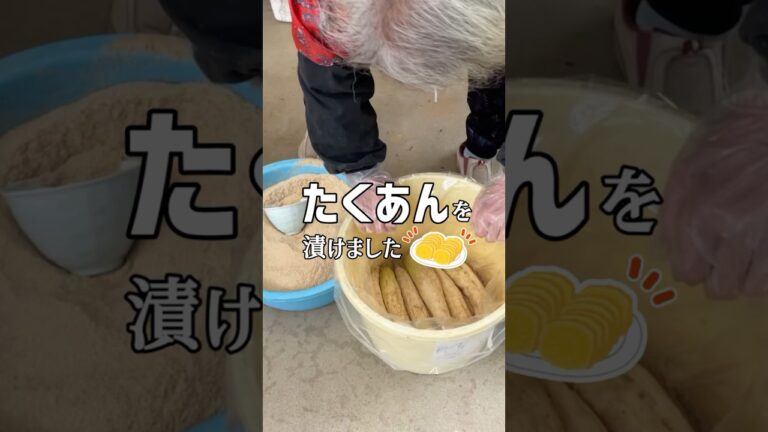 たくあんを漬けるばあちゃん #shorts