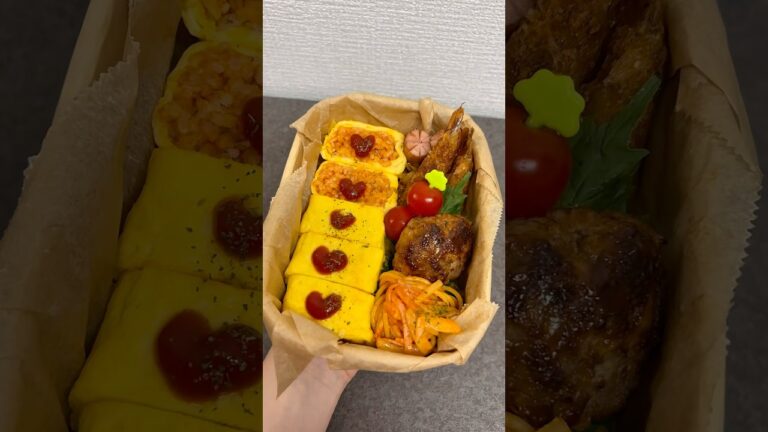 卵焼き風オムライス‼️可愛くて遠足とかにもオススメだよ🥰#fyp #shorts #ご飯記録 #お弁当 #料理 #弁当記録