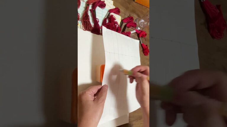 刺繍糸の色見本作成中／手芸／作業動画