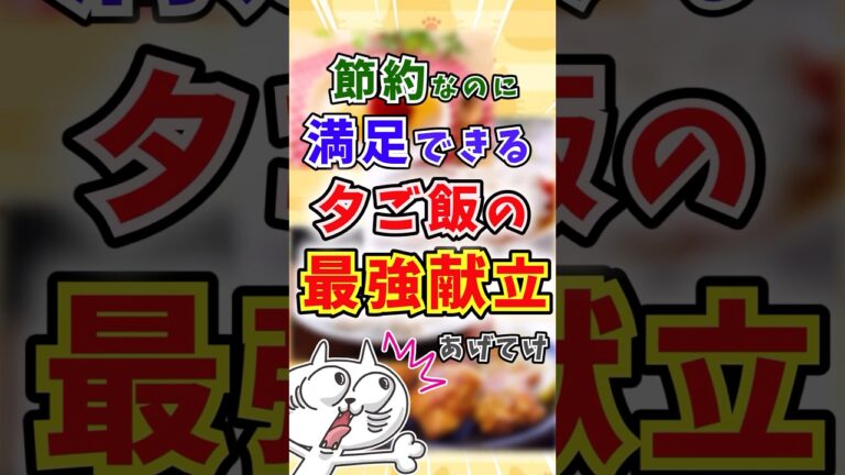 【有益】節約なのに満足できる夕ご飯の最強献立あげてけ〜 #ガルちゃんまとめ #ゆっくり解説 #節約 #献立 #夕飯 #メニュー