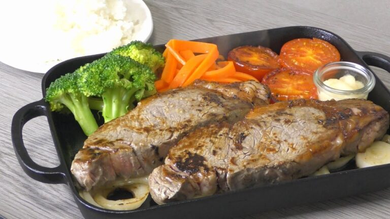 【お料理】鉄板でステーキを焼きます（失敗）