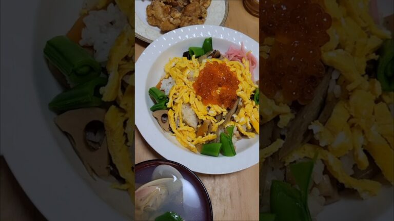 ひな祭りごはん｜ちらし寿司とはまぐりのお吸い物