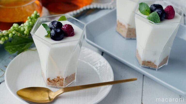 【レアチーズケーキ風プリン】ヨーグルトでさっぱり！クリームチーズ不要♪