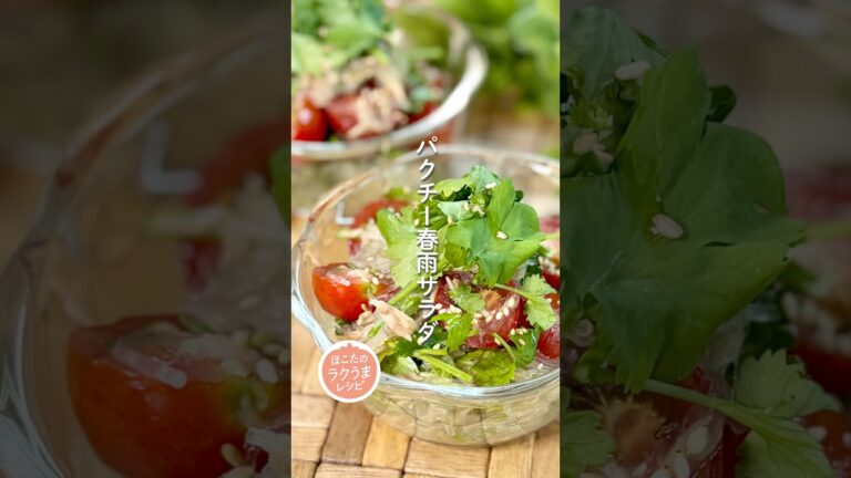 【パクチー春雨サラダ】ほこたのラクうまレシピ📝#簡単レシピ #ラクうま #パクチー