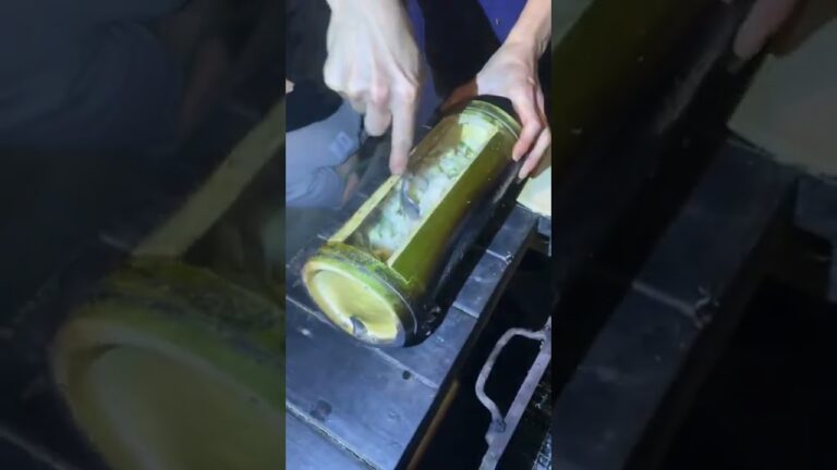 竹で作る筍ご飯！