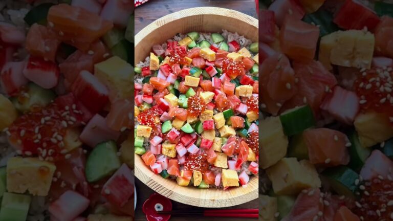🌸 サーモンといくらの贅沢ちらし寿司ひな祭り🎎＼ごちそう爆誕🔥／お店レベルのちらし寿司がおうちで簡単に作れます✨火ほぼなし！失敗なし！お祝い・週末ごはんにぴったり🌸